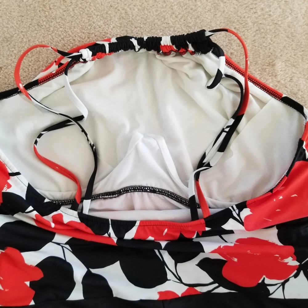MagicSuit by Miraclesuit One Piece Orange Floral Tropical Swimsuit Size 24W